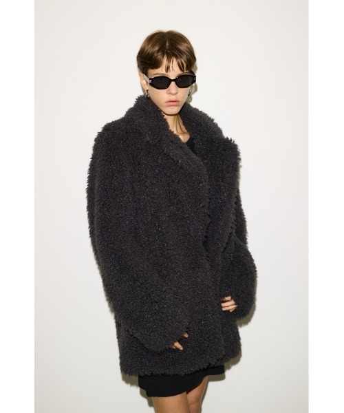 THROW by SLY(スローバイスライ)の「THROW F/FUR TAILOR COAT フェイクファー テイラー コート(その他アウター・レディース・ライトブラック/ブラウン・FREE)」の15枚目の写真