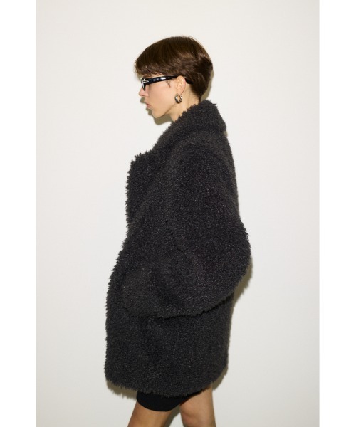 THROW by SLY(スローバイスライ)の「THROW F/FUR TAILOR COAT フェイクファー テイラー コート(その他アウター・レディース・ライトブラック/ブラウン・FREE)」の18枚目の写真