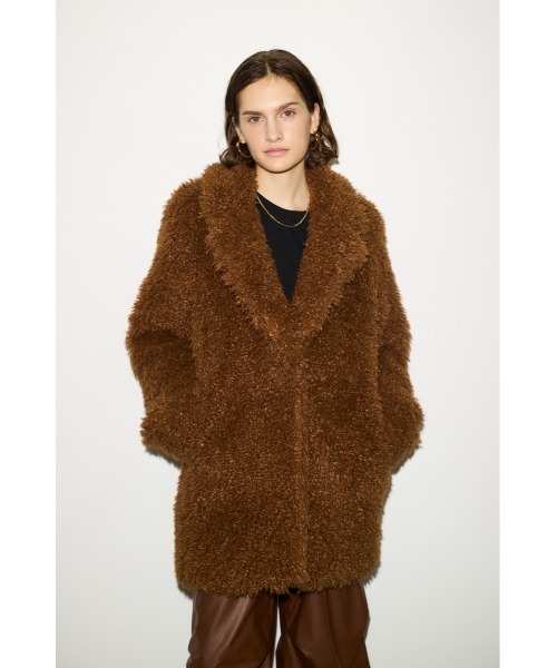 THROW by SLY(スローバイスライ)の「THROW F/FUR TAILOR COAT フェイクファー テイラー コート(その他アウター・レディース・ライトブラック/ブラウン・FREE)」の22枚目の写真