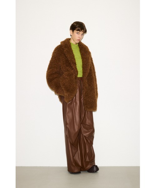セール】THROW F/FUR TAILOR COAT フェイクファー テイラー