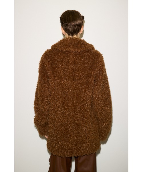 ◆THROW by SLY◆F/FUR TAILOR COAT セール】THROW F/FUR TAILOR COAT フェイクファー テイラー コート