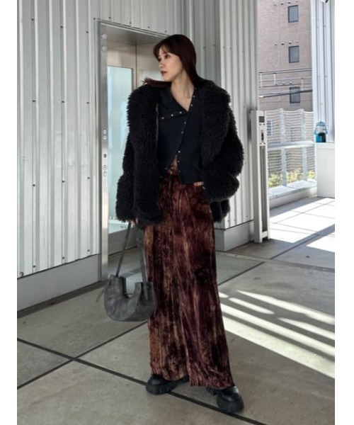 ◆THROW by SLY◆F/FUR TAILOR COAT セール】THROW F/FUR TAILOR COAT フェイクファー テイラー コート