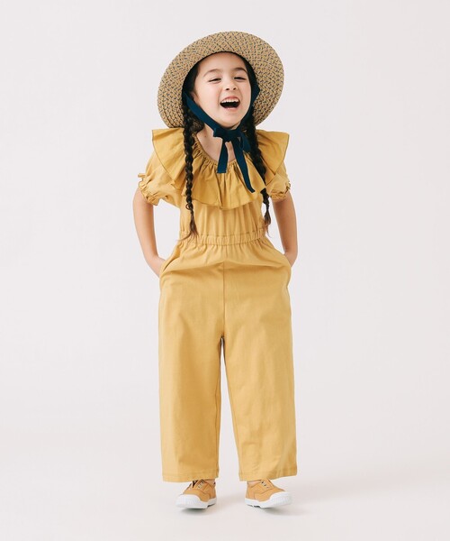 B:MING by BEAMS（ビーミングバイビームス）の「ピエロ襟 オールインワン 2025SS（100～140cm）（つなぎ/オールインワン・キッズ・イエロー系その他5/ミント・100/140/130/120/110）」の5枚目の写真