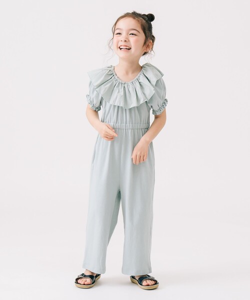 B:MING by BEAMS（ビーミングバイビームス）の「ピエロ襟 オールインワン 2025SS（100～140cm）（つなぎ/オールインワン・キッズ・イエロー系その他5/ミント・100/140/130/120/110）」の11枚目の写真