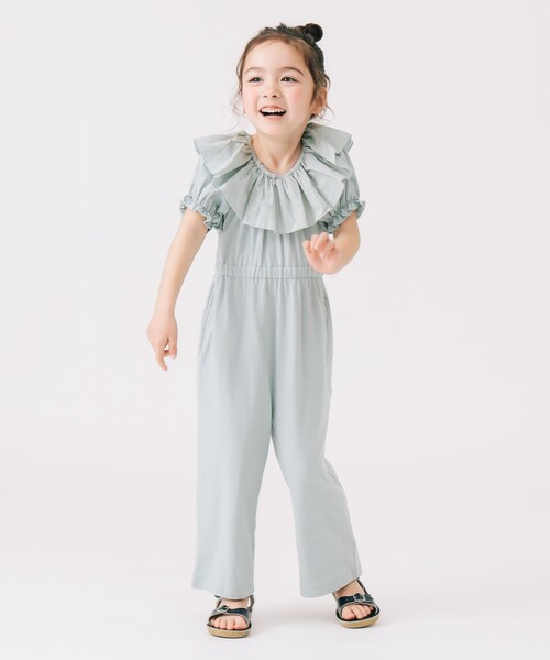 B:MING by BEAMS（ビーミングバイビームス）の「ピエロ襟 オールインワン 2025SS（100～140cm）（つなぎ/オールインワン・キッズ・イエロー系その他5/ミント・100/140/130/120/110）」の12枚目の写真