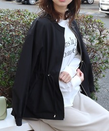 リヨセルナイロンワッシャー ノーカラーブルゾン（ブルゾン