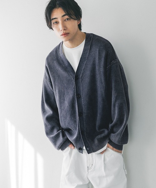 LOWRYS FARM(ローリーズファーム)の「ピグメントニットカーディガン 289680(カーディガン/ボレロ・メンズ・ブラック/ブルー・FREE)」の16枚目の写真