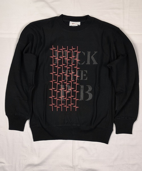 MIG&DEXI(ミグアンドデキシー)の「FUCK THE PB SWEAT SHIRTS / Mr.X(その他トップス・メンズ・ホワイト/ブラック・M/L/XXL/XL)」の1枚目の写真