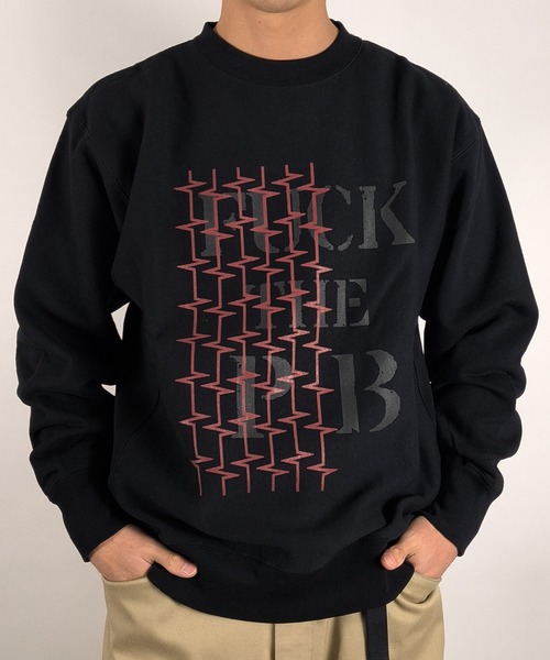 MIG&DEXI(ミグアンドデキシー)の「FUCK THE PB SWEAT SHIRTS / Mr.X(その他トップス・メンズ・ホワイト/ブラック・M/L/XXL/XL)」の9枚目の写真