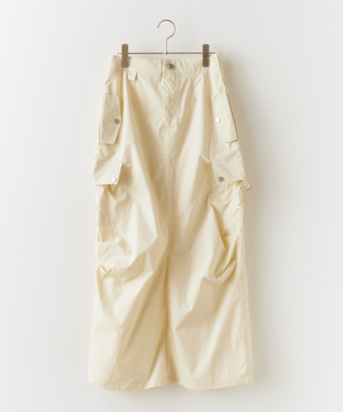 Chick(チック)の「Knee Tuck Cargo Skirt / ニータックカーゴスカート 夏物 夏服(スカート・レディース・グレー/ブラック/ナチュラル・FREE)」の15枚目の写真