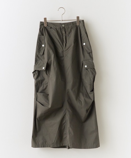 Chick(チック)の「Knee Tuck Cargo Skirt / ニータックカーゴスカート 夏物 夏服(スカート・レディース・グレー/ブラック/ナチュラル・FREE)」の21枚目の写真