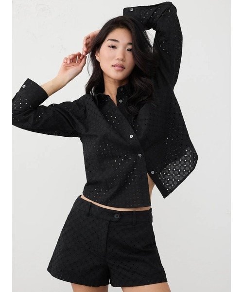 ブラウス シャツ BANANA REPUBLIC FACTORY STORE　　アイレット シャツ レディース セール】BANANA REPUBLIC FACTORY STORE アイレット シャツ