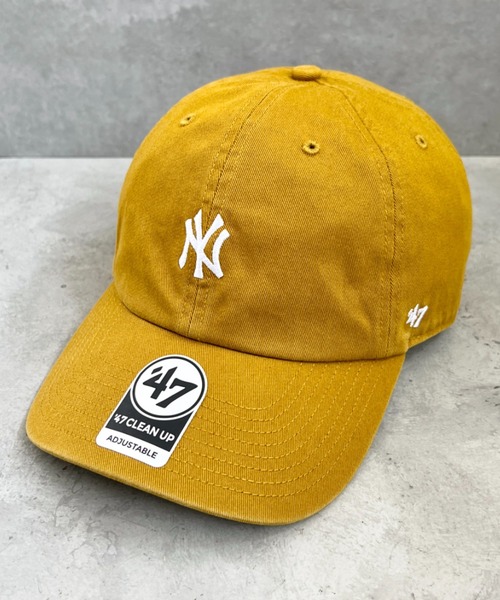 '47（フォーティーセブン）の「【日本未発売】'47(フォーティーセブン)/BASE RUNNER CLEAN UP/ミニロゴ  ロゴ刺繍 ベースボール クリーンナップ キャップ 帽子（キャップ・レディース・ピンク/イエロー/モスグリーン/アイボリー/ダークグリーン/チャコールグレー/ブラック/ブラウン/カーキ/ネイビー・FREE）」の11枚目の写真