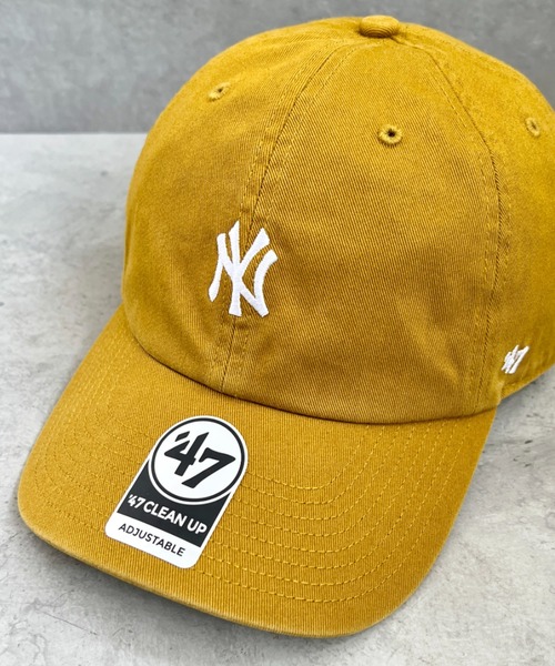 '47（フォーティーセブン）の「【日本未発売】'47(フォーティーセブン)/BASE RUNNER CLEAN UP/ミニロゴ  ロゴ刺繍 ベースボール クリーンナップ キャップ 帽子（キャップ・レディース・ピンク/イエロー/モスグリーン/アイボリー/ダークグリーン/チャコールグレー/ブラック/ブラウン/カーキ/ネイビー・FREE）」の12枚目の写真