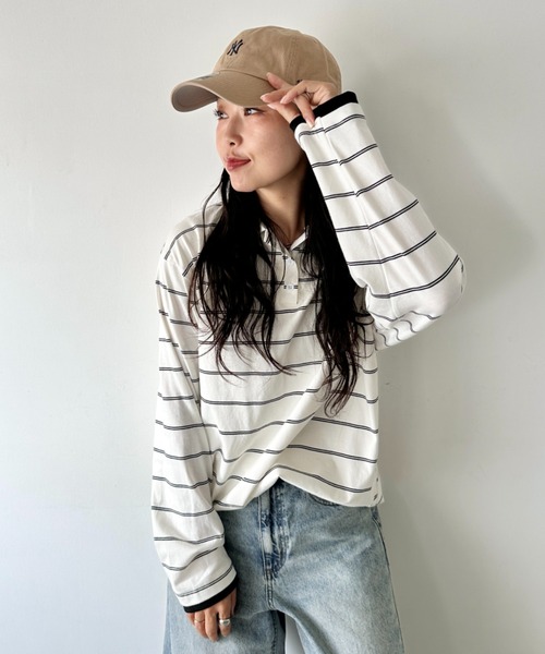 '47（フォーティーセブン）の「【日本未発売】'47(フォーティーセブン)/BASE RUNNER CLEAN UP/ミニロゴ  ロゴ刺繍 ベースボール クリーンナップ キャップ 帽子（キャップ・レディース・ピンク/イエロー/モスグリーン/アイボリー/ダークグリーン/チャコールグレー/ブラック/ブラウン/カーキ/ネイビー・FREE）」の22枚目の写真