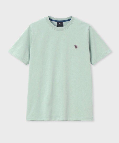 PS Paul Smith（ピーエスポールスミス）の「"Sports Stripe Zebra" ワンポイント 半袖Tシャツ / 152500 011R（Tシャツ/カットソー・メンズ・ライトピンク/ライトグリーン/ネイビー/キャメル/ライトブルー/ブルー・XX-LARGE/X-LARGE/LARGE/MEDIUM/SMALL）」の2枚目の写真