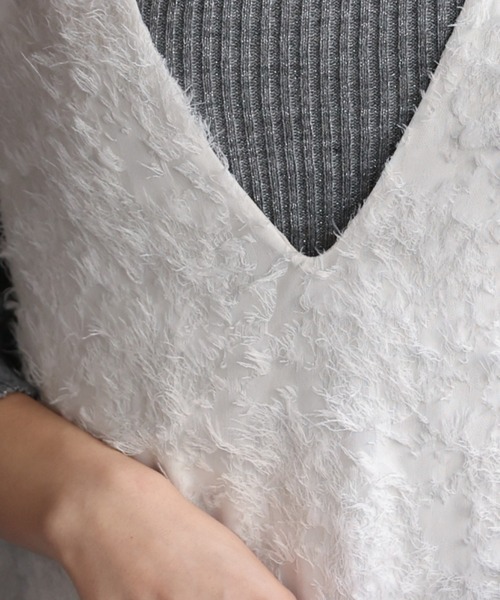 sakishimatokyo（サキシマトーキョー）の「カットジャガード　ジャンパースカート/ワンピース/ドレス（ジャンパースカート・レディース・ホワイト/ピンク/ブラック・FREE）」の20枚目の写真