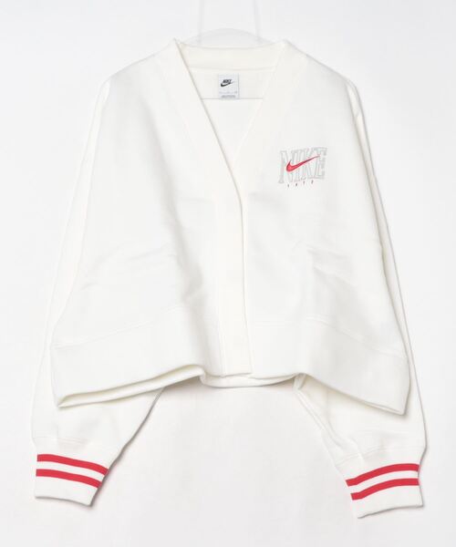 NIKE（ナイキ）の「NIKE WMNS PHNX FLC OOS GX CRDGN HJ0946/HJ0947（カーディガン/ボレロ・レディース・ブラック/レッド/オフホワイト・S）」の2枚目の写真