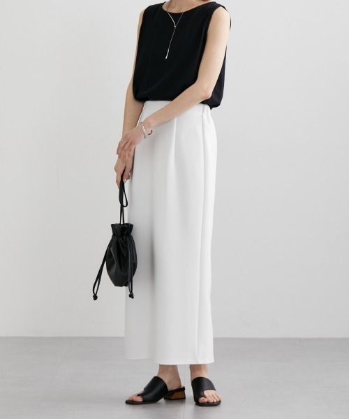 nissen（ニッセン）の「ダンボールニットタイトスカート（スカート・レディース・アイボリー/ブラック・M）」の3枚目の写真