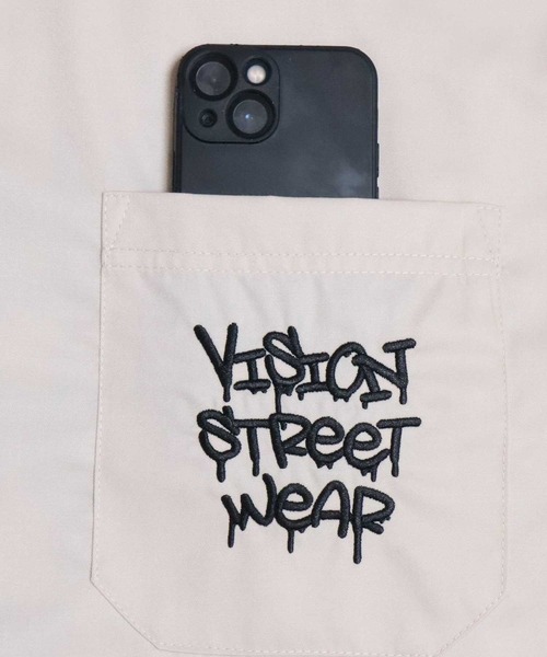 VISION STREET WEAR（ヴィジョンストリートウェア）の「【VISION STREET WEAR】ゴースト刺繍シャツ（シャツ/ブラウス・メンズ・ブラック/ライム/キナリ・M/L/XL）」の6枚目の写真