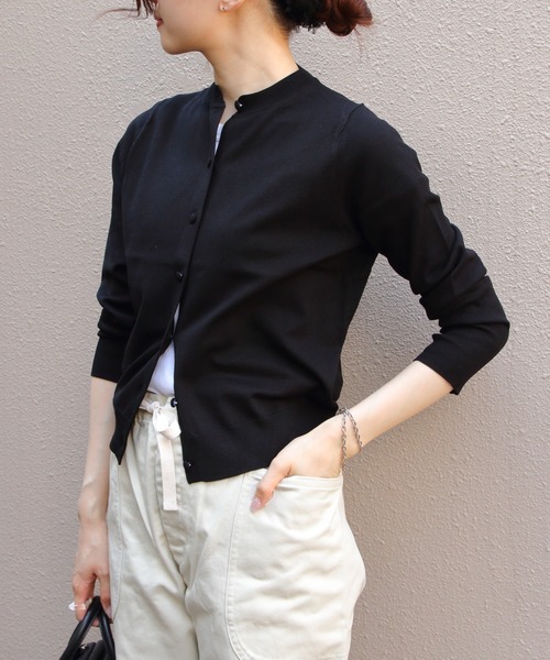 RYE TENDER(ライテンダー)の「RYE TENDER/ライテンダー クララカーディガン CLARA CARDIGAN(カーディガン/ボレロ・レディース・ブルー/グレー/ブラック・0)」の2枚目の写真