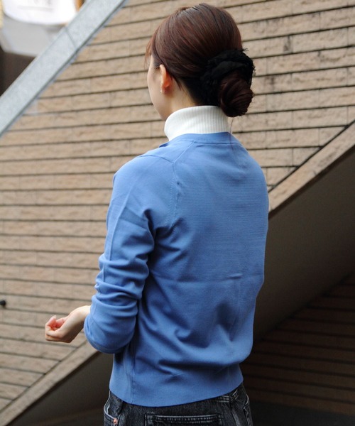 RYE TENDER(ライテンダー)の「RYE TENDER/ライテンダー クララカーディガン CLARA CARDIGAN(カーディガン/ボレロ・レディース・ブルー/グレー/ブラック・0)」の5枚目の写真