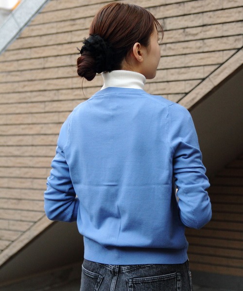 RYE TENDER(ライテンダー)の「RYE TENDER/ライテンダー クララカーディガン CLARA CARDIGAN(カーディガン/ボレロ・レディース・ブルー/グレー/ブラック・0)」の6枚目の写真