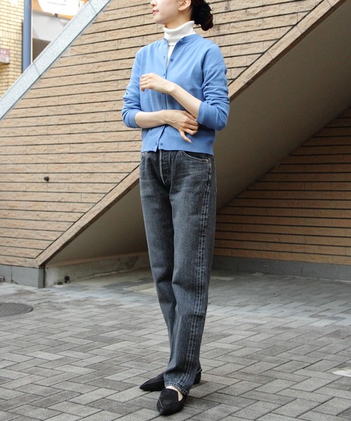 RYE TENDER(ライテンダー)の「RYE TENDER/ライテンダー クララカーディガン CLARA CARDIGAN(カーディガン/ボレロ・レディース・ブルー/グレー/ブラック・0)」の7枚目の写真