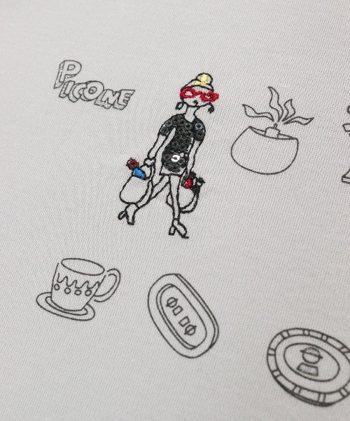 STUDIO PICONE(スタジオピッコーネ)の「ラウンドヘムプルオーバー(Tシャツ/カットソー・レディース・ホワイト/ライトグレー/ネイビー・LL/L/M)」の15枚目の写真
