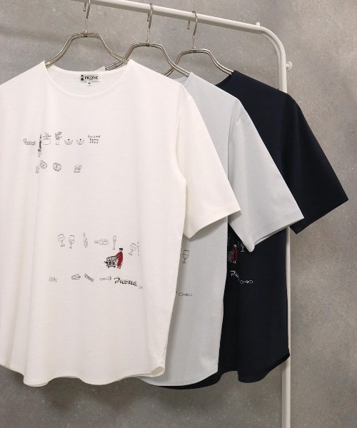 STUDIO PICONE(スタジオピッコーネ)の「ラウンドヘムプルオーバー(Tシャツ/カットソー・レディース・ホワイト/ライトグレー/ネイビー・LL/L/M)」の8枚目の写真