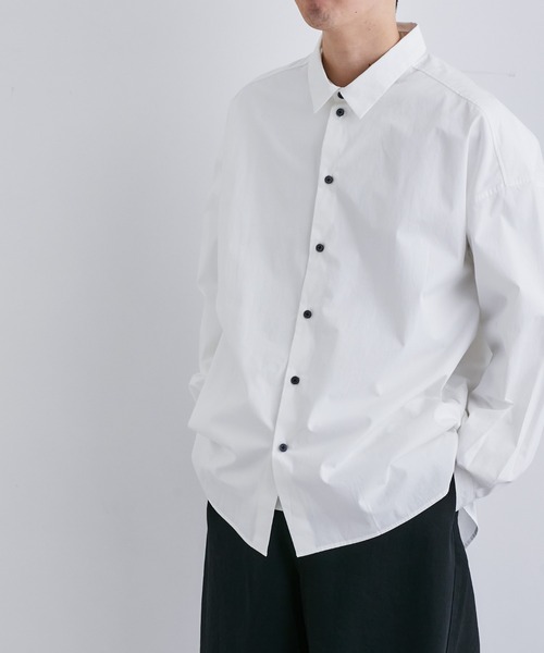 NANO universe（ナノユニバース）の「「Te Ni Wo Ha」nano・universe×片岡 健太(sumika)別注/タイプライターレギュラーカラーシャツ（シャツ/ブラウス・メンズ・ホワイト/ブラック/マスタード/ホワイト系その他/ブルーグリーン・L/XL/XXL/S/M）」の13枚目の写真