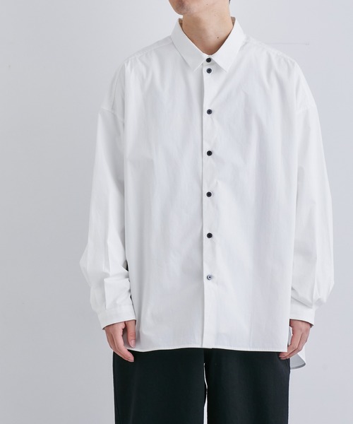 NANO universe（ナノユニバース）の「「Te Ni Wo Ha」nano・universe×片岡 健太(sumika)別注/タイプライターレギュラーカラーシャツ（シャツ/ブラウス・メンズ・ホワイト/ブラック/マスタード/ホワイト系その他/ブルーグリーン・L/XL/XXL/S/M）」の14枚目の写真