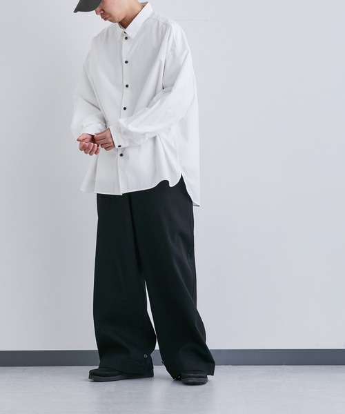 NANO universe（ナノユニバース）の「「Te Ni Wo Ha」nano・universe×片岡 健太(sumika)別注/タイプライターレギュラーカラーシャツ（シャツ/ブラウス・メンズ・ホワイト/ブラック/マスタード/ホワイト系その他/ブルーグリーン・L/XL/XXL/S/M）」の18枚目の写真