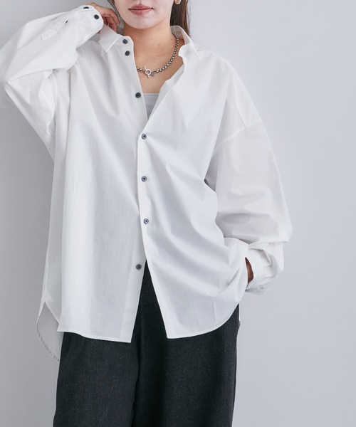 NANO universe（ナノユニバース）の「「Te Ni Wo Ha」nano・universe×片岡 健太(sumika)別注/タイプライターレギュラーカラーシャツ（シャツ/ブラウス・メンズ・ホワイト/ブラック/マスタード/ホワイト系その他/ブルーグリーン・L/XL/XXL/S/M）」の21枚目の写真