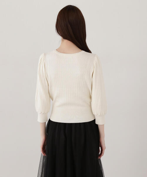 PROPORTION BODY DRESSING(プロポーションボディドレッシング)の「コード刺繍ニット / 1215170212(ニット/セーター・レディース・ホワイト/ピンク・FREE)」の4枚目の写真