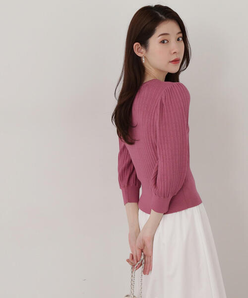 PROPORTION BODY DRESSING(プロポーションボディドレッシング)の「コード刺繍ニット / 1215170212(ニット/セーター・レディース・ホワイト/ピンク・FREE)」の8枚目の写真