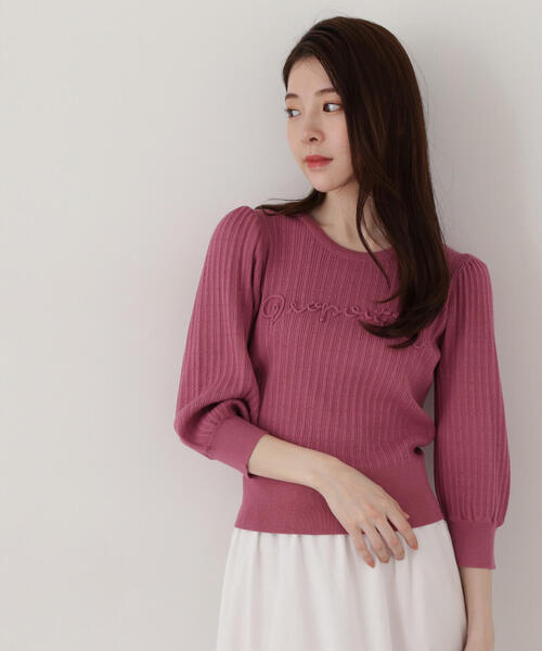 PROPORTION BODY DRESSING(プロポーションボディドレッシング)の「コード刺繍ニット / 1215170212(ニット/セーター・レディース・ホワイト/ピンク・FREE)」の11枚目の写真