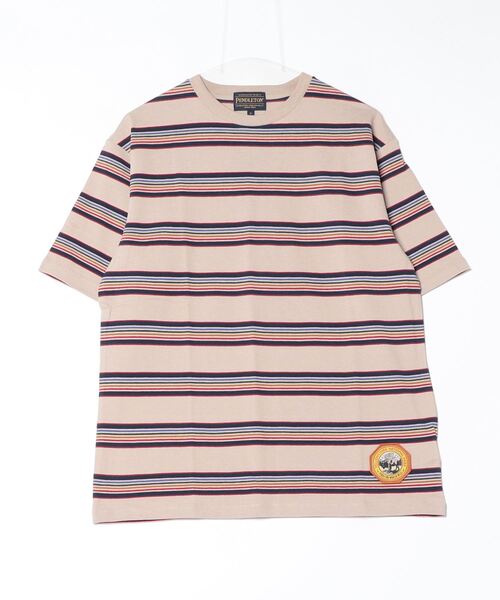 PENDLETON（ペンドルトン）の「ナシュナルパークボーダーティ（UNISEX)（Tシャツ/カットソー・メンズ・エンジ/キャメル/グリーン/ブルー系その他2/グレー系その他/グレー系その他2・MEDIUM/LARGE/X-LARGE/SMALL）」の3枚目の写真