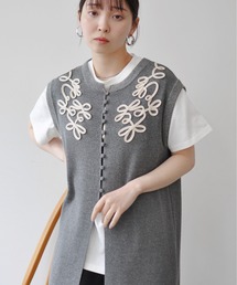 Meli rich | コード刺繍ジレワンピース(ワンピース)