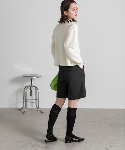 ad thie(アドティエ)の「タック ハーフパンツ(その他パンツ・レディース・アイボリー/ブラウン/ブラック・FREE)」の12枚目の写真