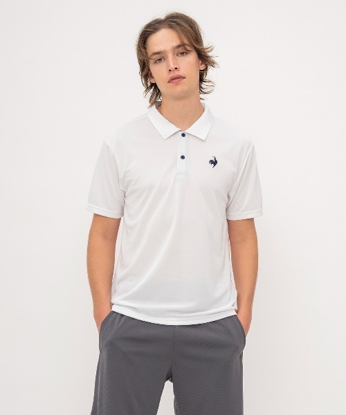le coq sportif（ルコックスポルティフ）の「エコペットポロシャツ（ポロシャツ・メンズ・ブラック/ホワイト/ブルー/グレー/ネイビー・S/M/L/XL/XXL）」の2枚目の写真