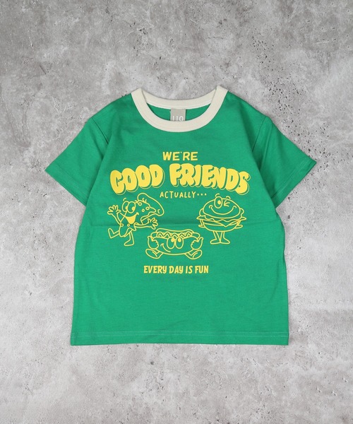 DILASH(ディラッシュ)の「ファーストフード柄半袖Tシャツ(Tシャツ/カットソー・キッズ・オフホワイト/グリーン・100/110/120/130/140/90/80)」の9枚目の写真