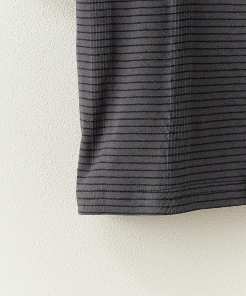 MILLER（ミラー）の「R.P.miller/ミラー Panel ribed cropped T-Shirt クロップド 半袖Tシャツ トップス レディース 秋 秋服 2026年秋冬（Tシャツ/カットソー・レディース・イエロー/ホワイト×ブルー/グレー/ブラック/ミント・FREE）」の20枚目の写真