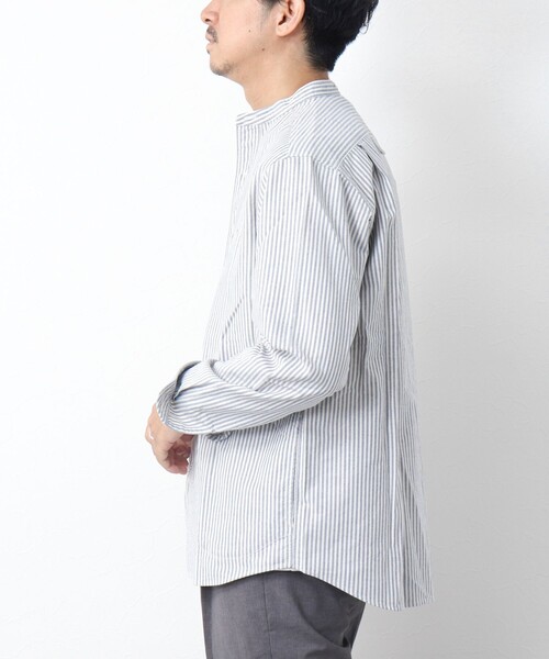 DANTON（ダントン）の「【DANTON/ダントン】BAND COLLAR SHIRT LS 25SS（シャツ/ブラウス・メンズ・ブラック系その他/ブルー系その他・40/42/38）」の18枚目の写真