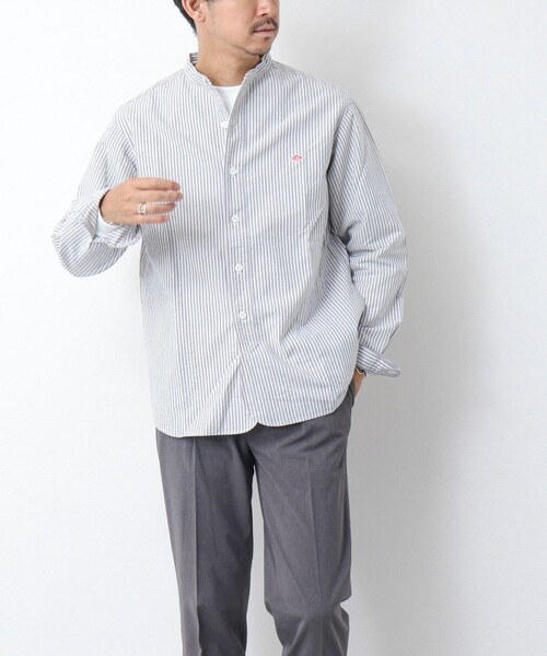 DANTON（ダントン）の「【DANTON/ダントン】BAND COLLAR SHIRT LS 25SS（シャツ/ブラウス・メンズ・ブラック系その他/ブルー系その他・40/42/38）」の19枚目の写真