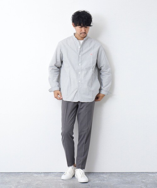 DANTON（ダントン）の「【DANTON/ダントン】BAND COLLAR SHIRT LS 25SS（シャツ/ブラウス・メンズ・ブラック系その他/ブルー系その他・40/42/38）」の22枚目の写真