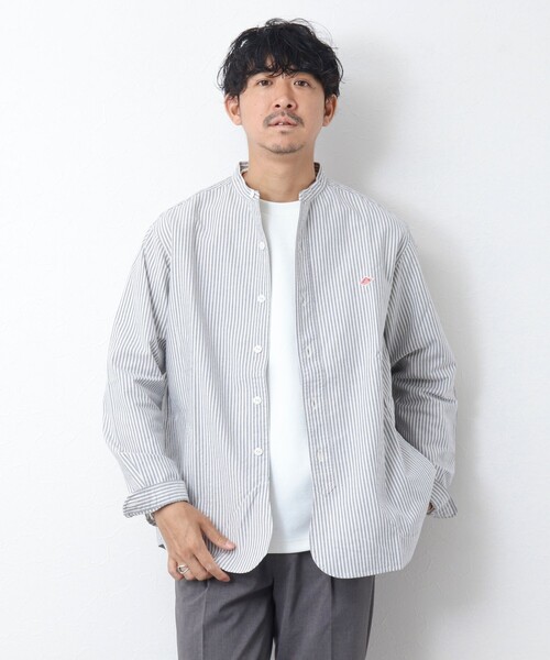 DANTON（ダントン）の「【DANTON/ダントン】BAND COLLAR SHIRT LS 25SS（シャツ/ブラウス・メンズ・ブラック系その他/ブルー系その他・40/42/38）」の12枚目の写真