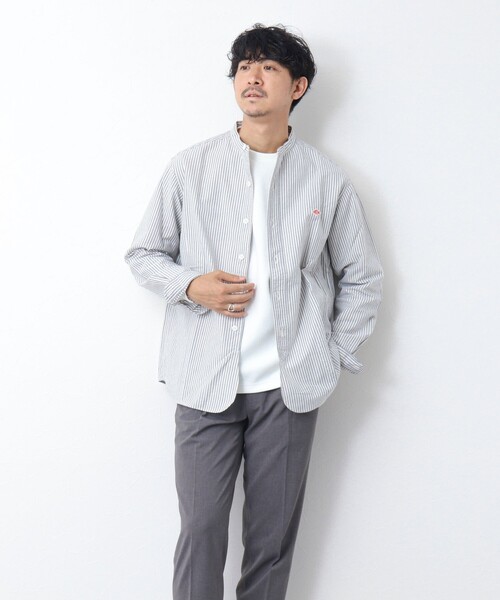 DANTON（ダントン）の「【DANTON/ダントン】BAND COLLAR SHIRT LS 25SS（シャツ/ブラウス・メンズ・ブラック系その他/ブルー系その他・40/42/38）」の14枚目の写真