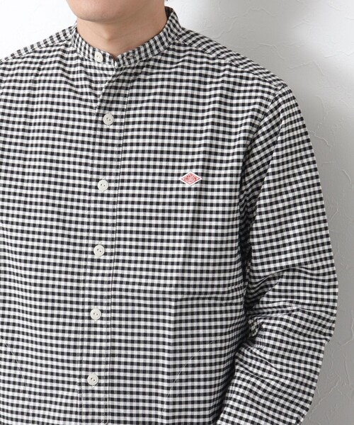 DANTON（ダントン）の「【DANTON/ダントン】BAND COLLAR SHIRT LS 25SS（シャツ/ブラウス・メンズ・ブラック系その他/ブルー系その他・40/42/38）」の6枚目の写真
