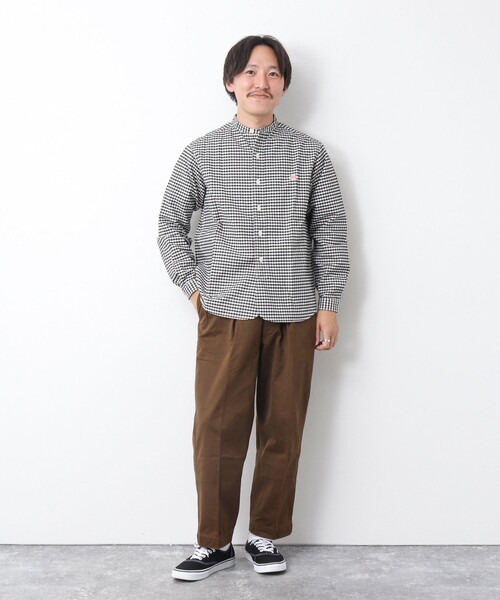 DANTON（ダントン）の「【DANTON/ダントン】BAND COLLAR SHIRT LS 25SS（シャツ/ブラウス・メンズ・ブラック系その他/ブルー系その他・40/42/38）」の4枚目の写真